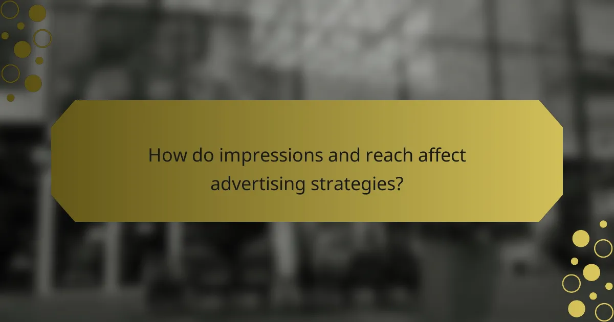 How do impressions and reach affect advertising strategies?