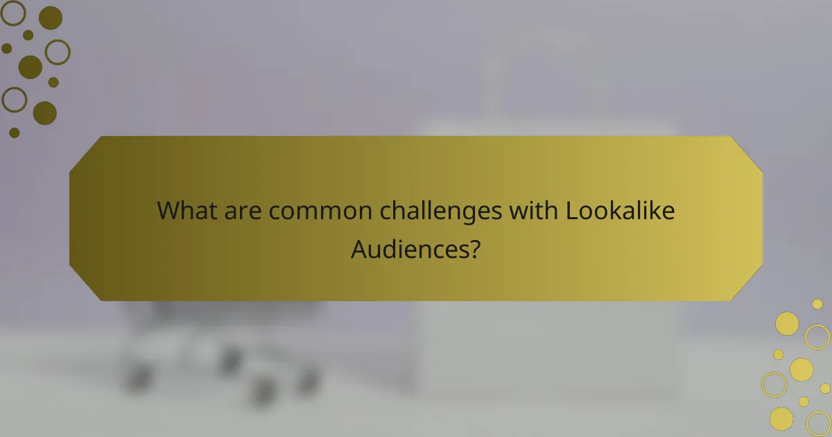 What are common challenges with Lookalike Audiences?