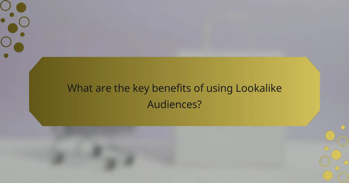 What are the key benefits of using Lookalike Audiences?